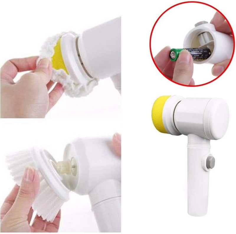 Cleaning Magic Electric Brush (5-in-1)|فرشاة التنظيف الكهربائية السحرية (5 في 1)