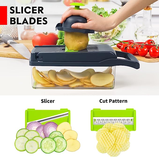 Multi-Functional Vegetable Cutter & Chopper | قطّاعة وخفّاقة الخضروات متعددة الوظائف